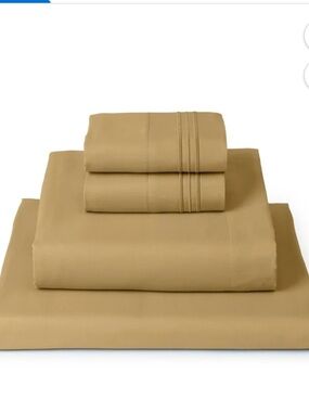 Bellini- 4pc Luxury Solid Bed Sheet Set in Camel